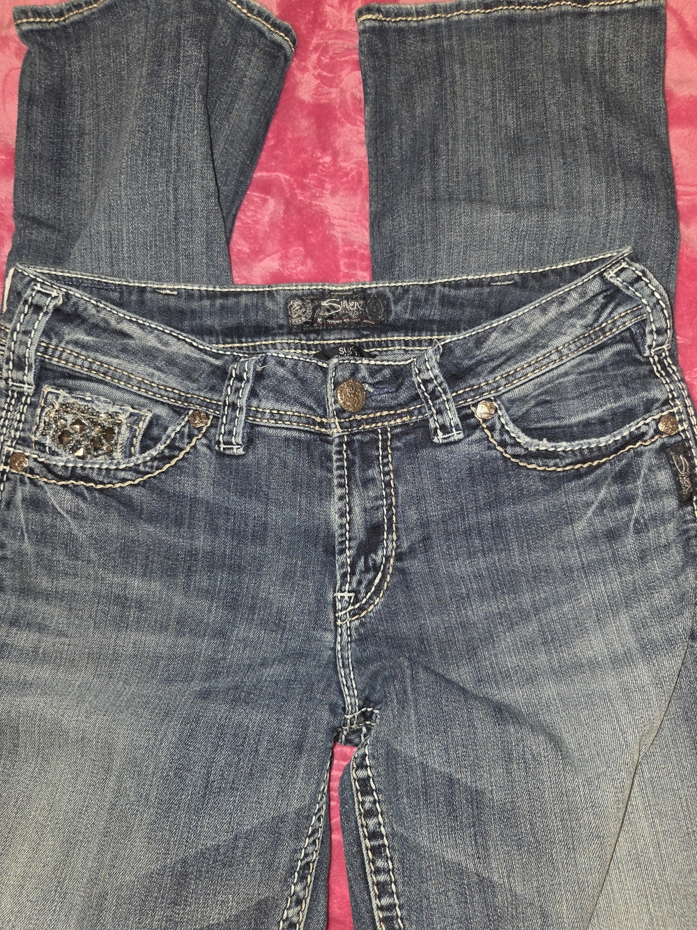 Silver Jeans Women's Boot Cut Mid Blue Denim - Picture 5 of 7